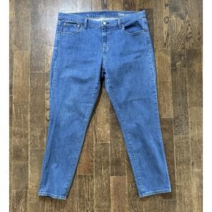 Gap 1969 Jeans Women's Size 32 (W36xL26.5) Blue Tapered Leg Mid Rise Stretch